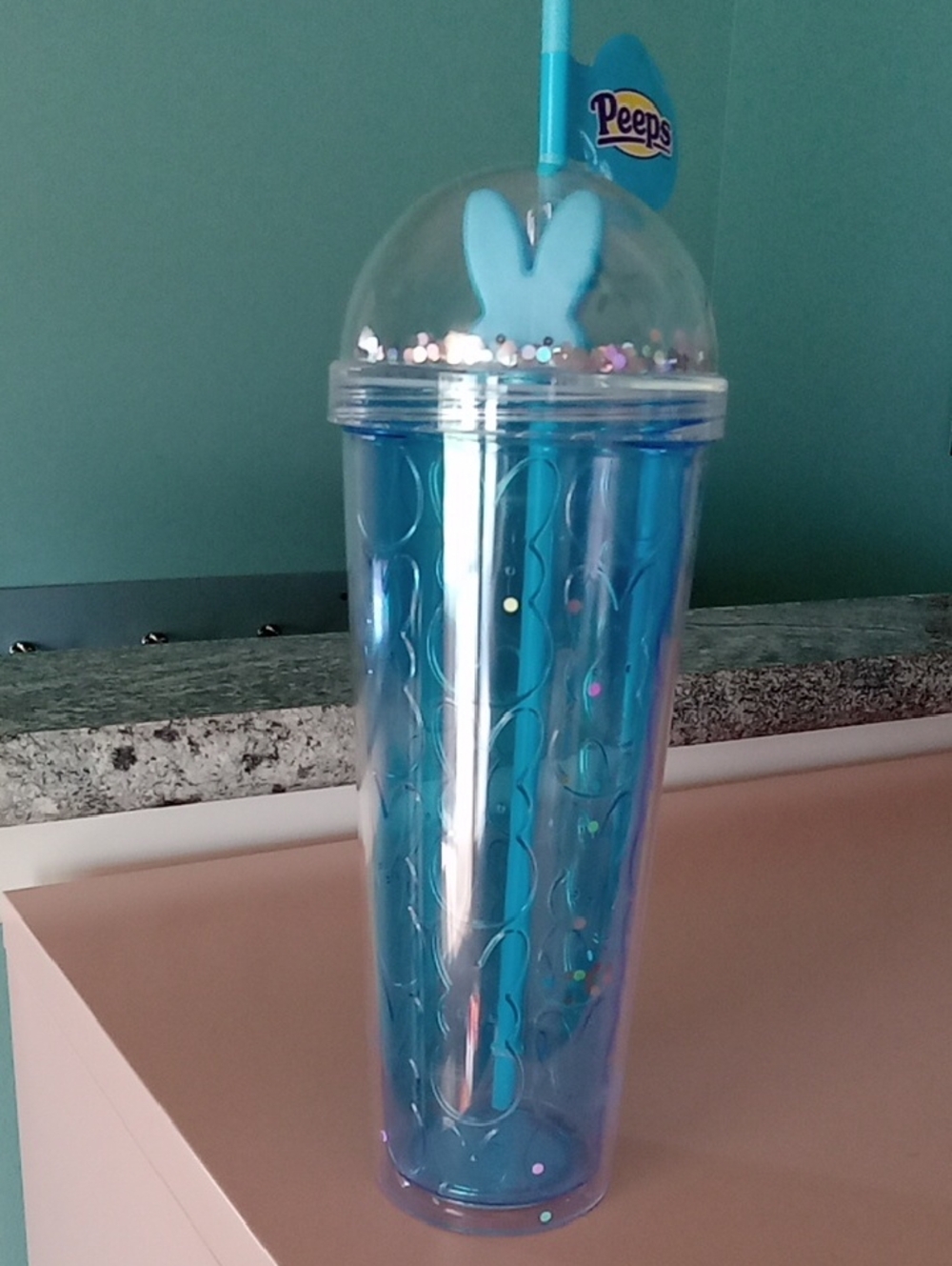 Peeps Blue  Tumbler with Straw NWTS